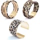 3 Pcs Leopard Leather Cuff Bracelets For Women Feather Boho Multilayer Wrap Tube Bangle Leopard Bracelet 3 Pcs Leopard Leather Cuff Bracelets For Women Feather Boho Multilayer Wrap Tube Bangle Leopard Bracelet